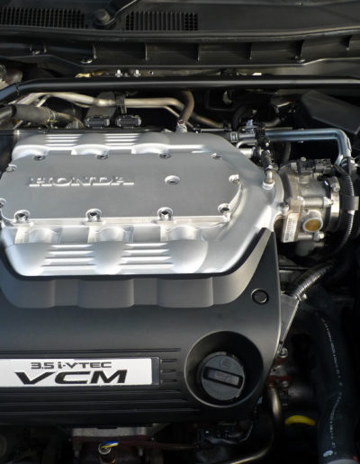 Engine bay after dusting and dressing