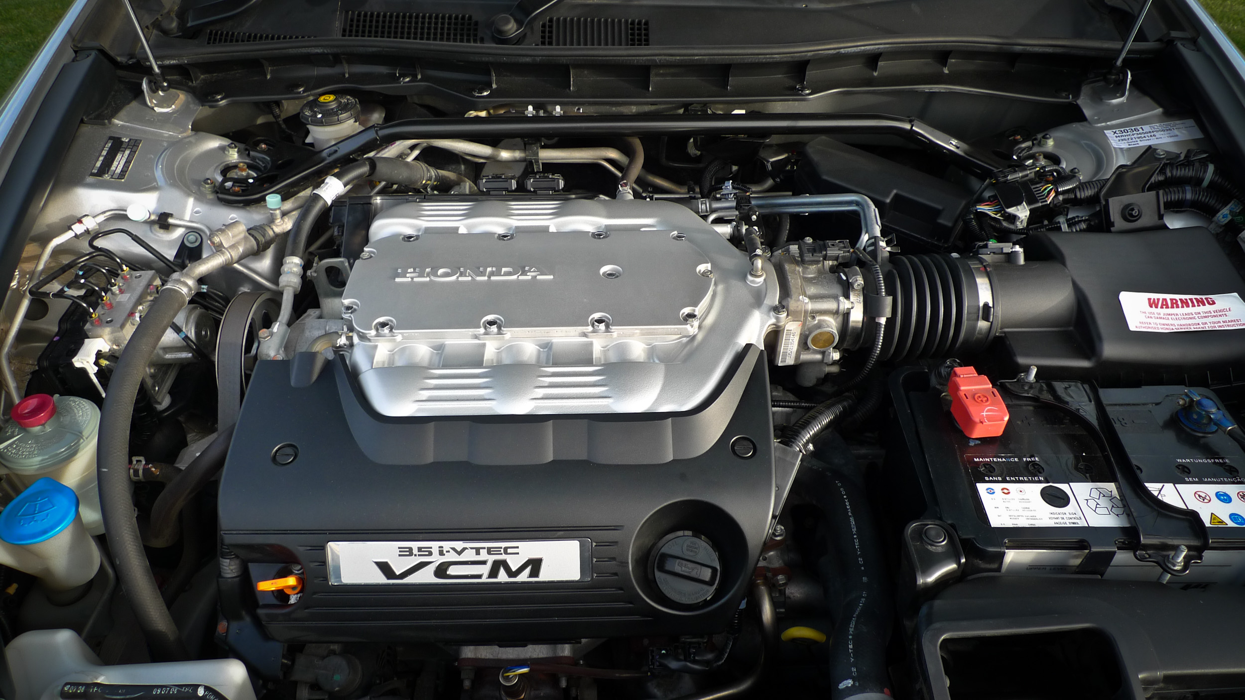 Engine bay after dusting and dressing