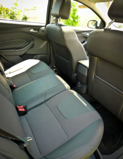 Rear seat after detailing and grooming