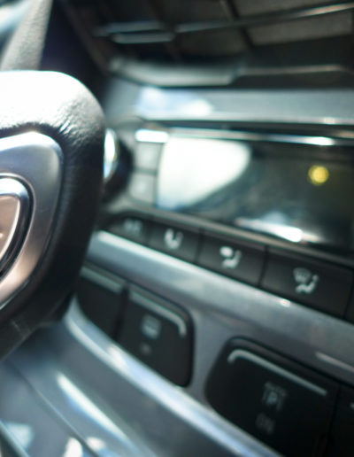 Centre console controls after detailing