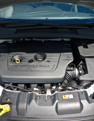 Engine bay after dusting and dressing