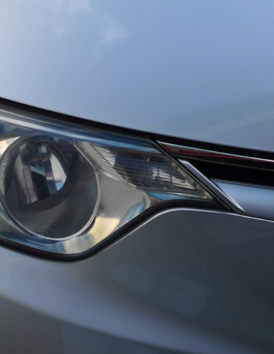 Right front headlight after repair