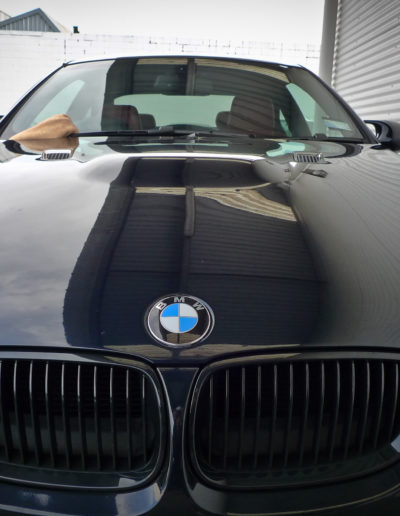 Bonnet after water spot removal