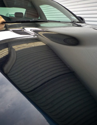 Close up of bonnet after water spot removal