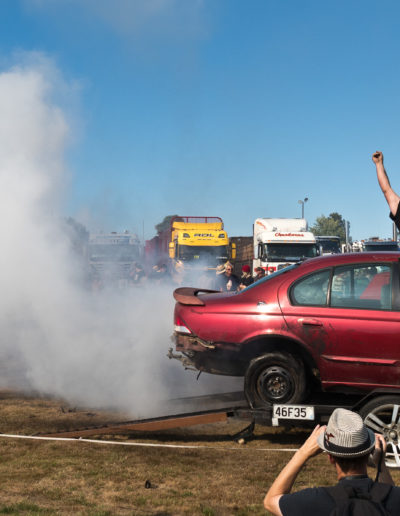 Man standing after burnout