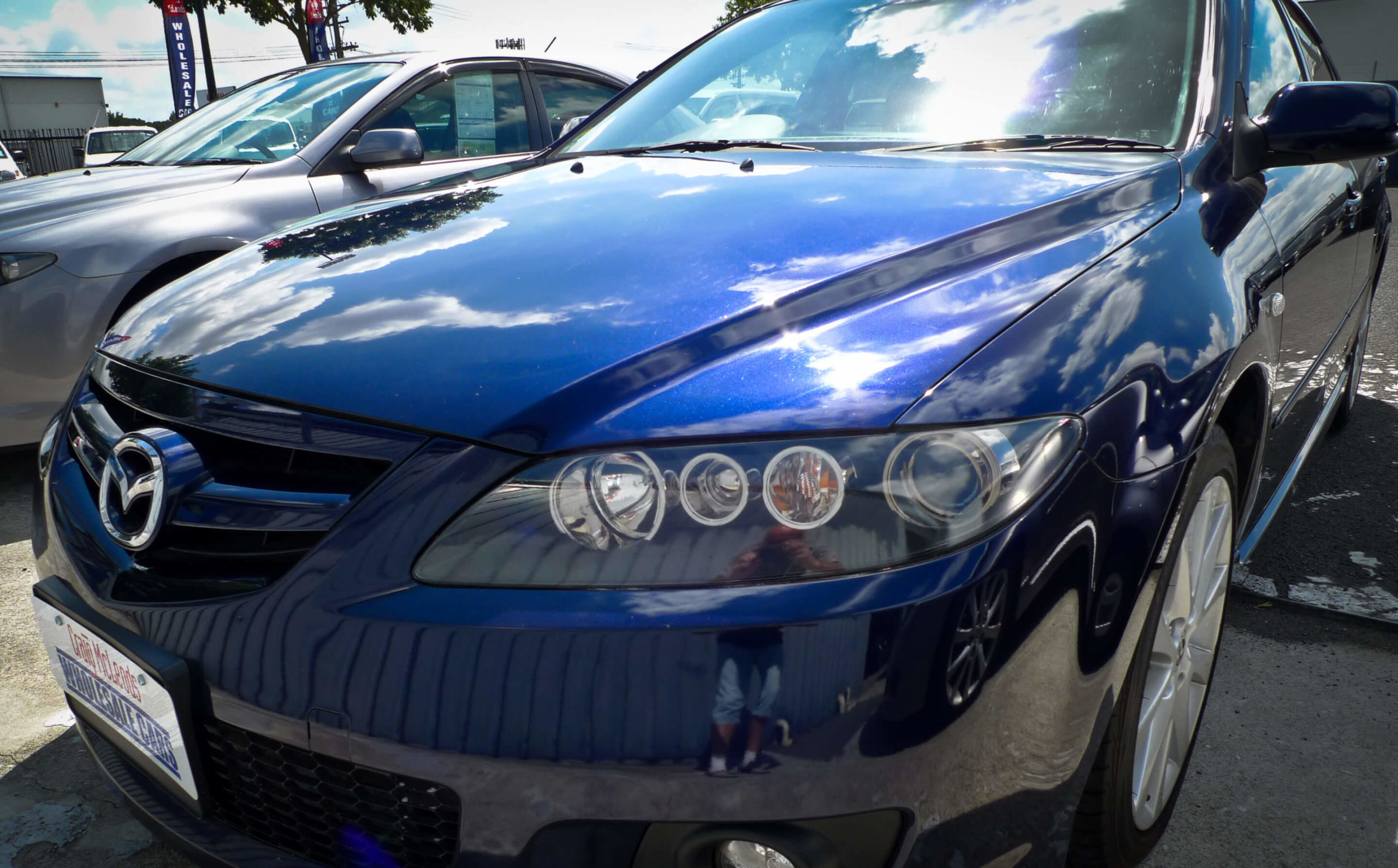 Left front headlight after repair