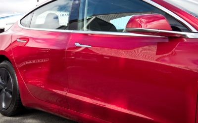 High Gloss Ceramic Coating Applied to Tesla Model 3
