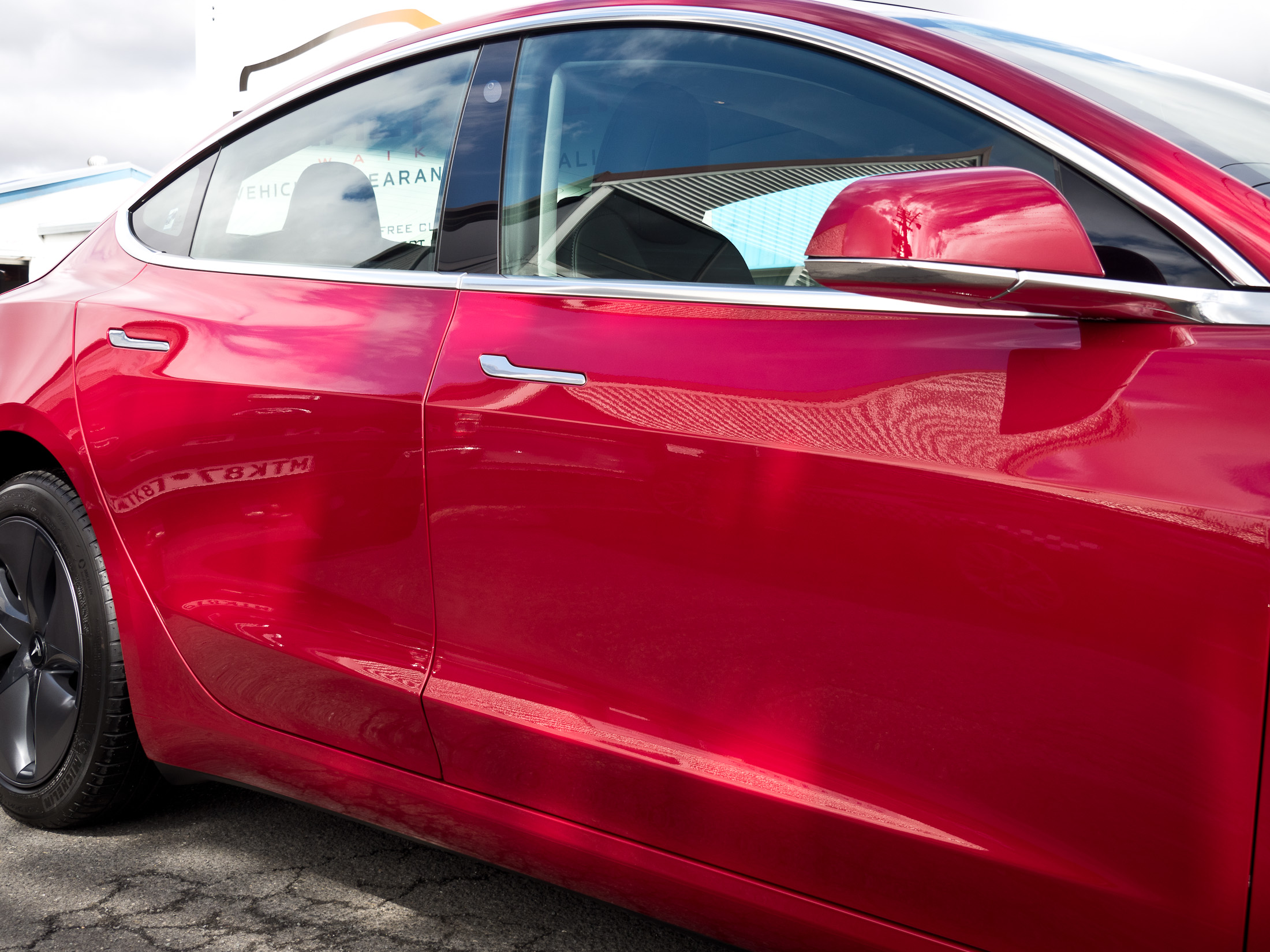 Reflections in the right side after coating applied