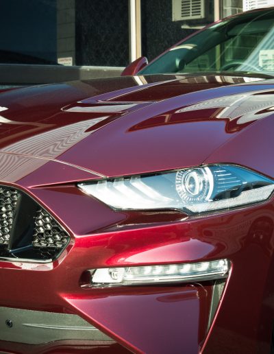 Left front and bonnet view after coating applied