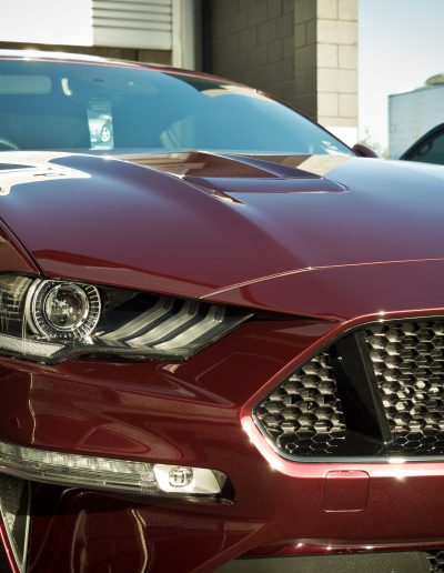 Right front and bonnet after coating applied