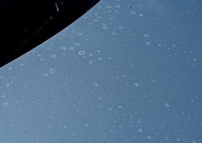 Mineral water spots on bonnet