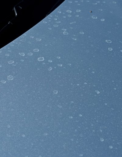 Mineral water spots on bonnet