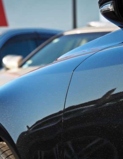 Left front arch showing high reflection gloss