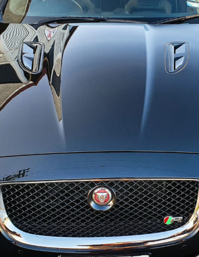 Evening light in the bonnet after coating applied