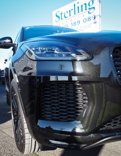 Close up of front right and reflection on bumper