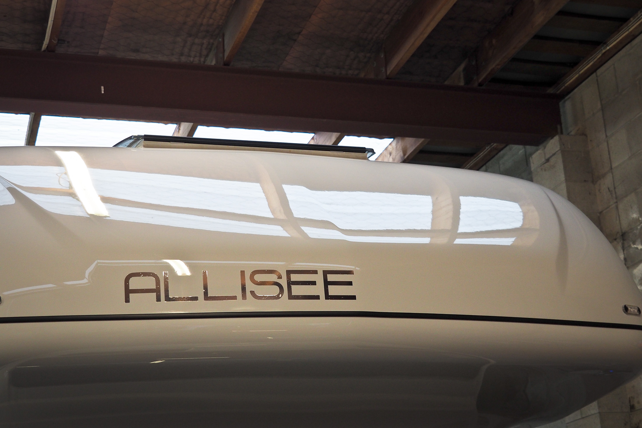 Top of camper with ALLISEE logo