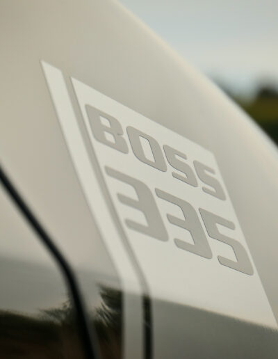 Front right BOSS 355 decal looking forwards