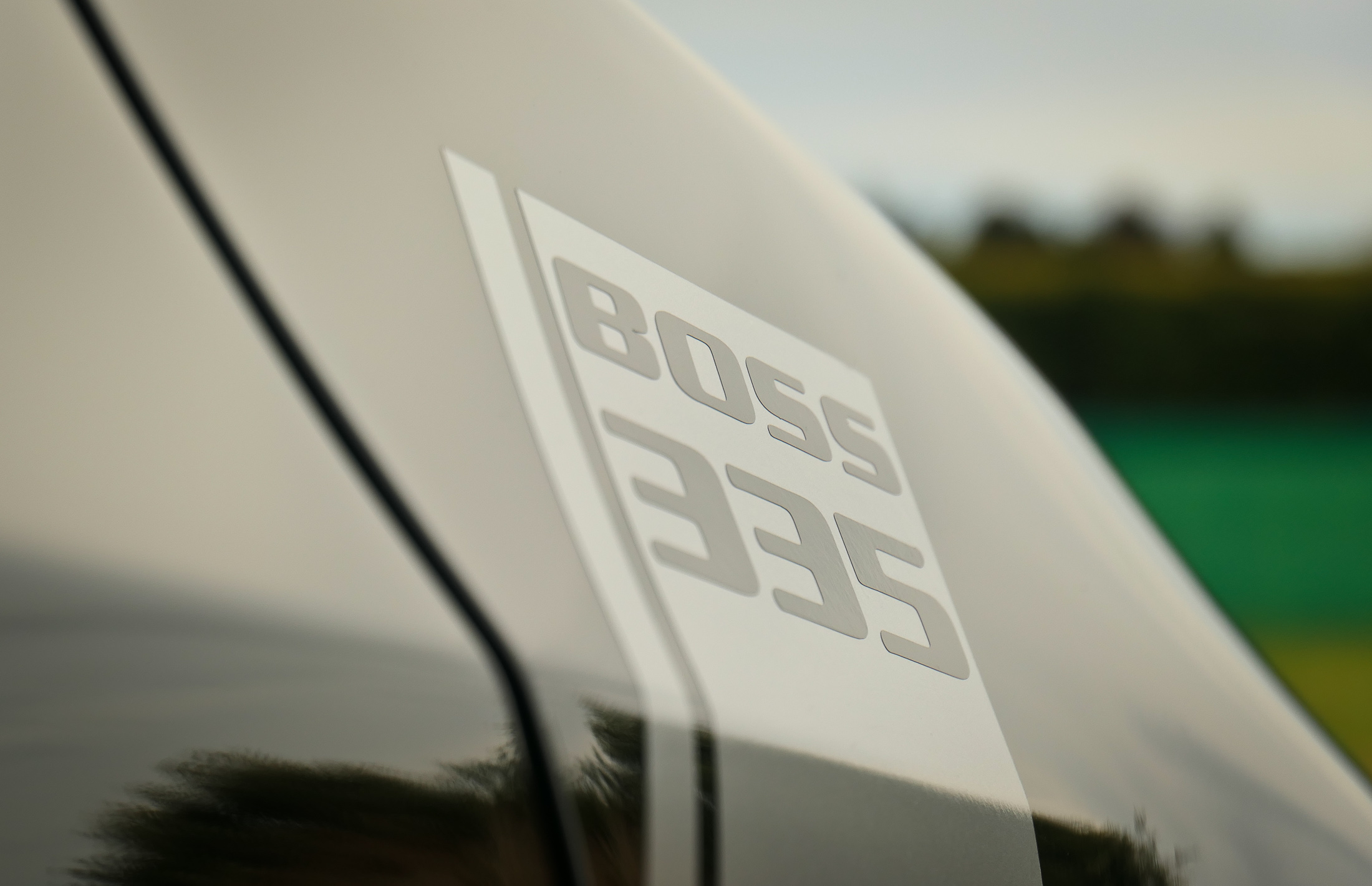 Front right BOSS 355 decal looking forwards